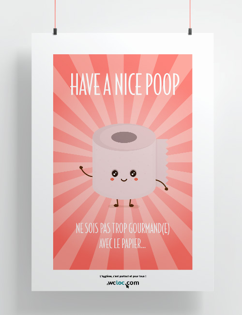 Posters humour toilettes à acheter en ligne