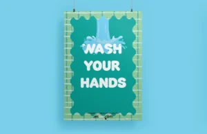 Cadre Affiche Wash your hands