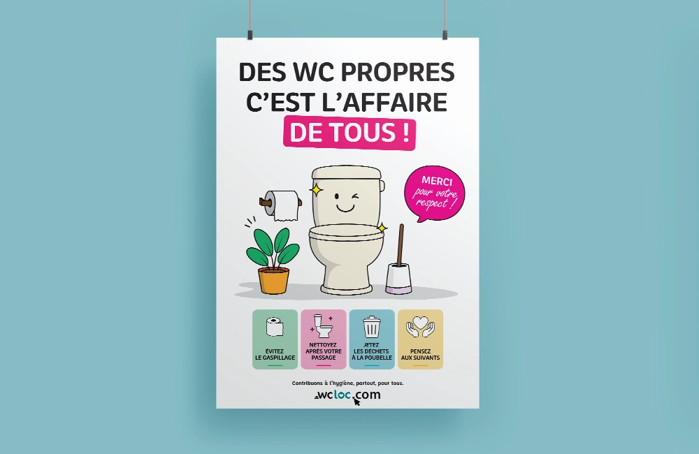 Affiche "Des WC propres"